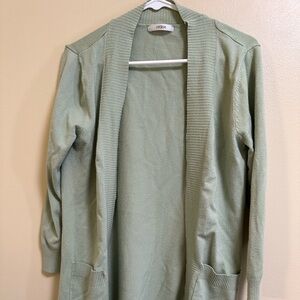 Cherish Sage Green Ribbed Cardigan